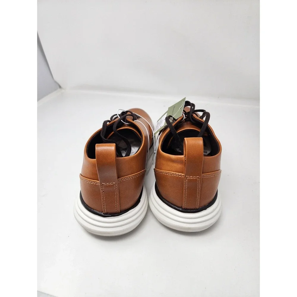 Goodfellow & Co Mens Lace Up Dress Sneakers Brown Faux Leather Size 9